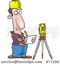 Cartoon Construction Surveyor by Toonaday