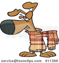 Cartoon Disgusted Dog Wearing a Sweater by Toonaday