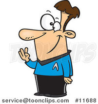 Cartoon Trekkie Guy by Toonaday