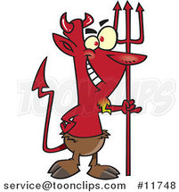 Cartoon Devil with Hooves by Toonaday