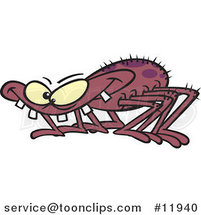Cartoon Toothy Spider by Toonaday