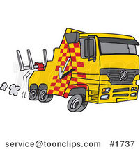 Cartoon Fast Tow Truck by Toonaday