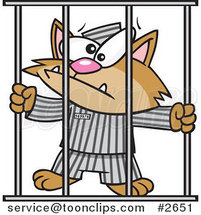 Cartoon Prisoner Cat by Toonaday