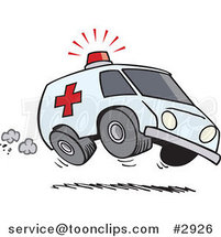 Cartoon Speeding Ambulance by Toonaday