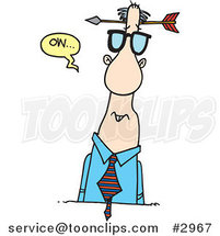 Cartoon Arrow Through a Business Man's Head by Toonaday