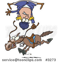 Cartoon Horse Throwing a Rider by Toonaday