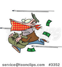 Cartoon Bullets Shooting at a Robber by Toonaday