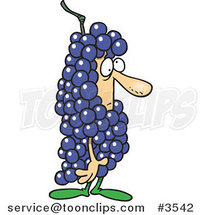 Cartoon Guy in a Grape Costume by Toonaday