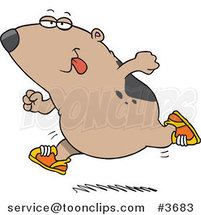 Cartoon Running Guinea Pig by Toonaday