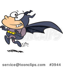 Cartoon Running Bat Boy by Toonaday