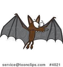 Cartoon Flying Bat by Toonaday