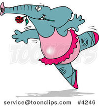 Cartoon Ballet Elephant Dancing by Toonaday