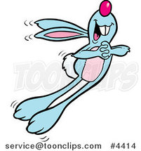 Cartoon Joyful Bouncing Bunny by Toonaday