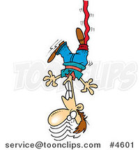 Cartoon Bungee Jumper by Toonaday