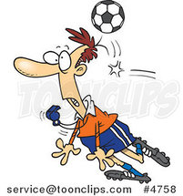 Cartoon Soccer Ball Hitting a Referee by Toonaday