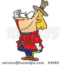 Cartoon Female Royal Canadian Mounted Police Officer by Toonaday
