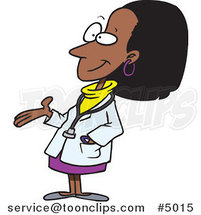 Cartoon Black Female Doctor by Toonaday