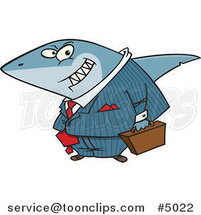 Cartoon Business Land Shark by Toonaday