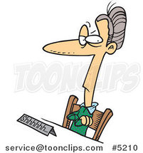 Cartoon Female Librarian Sitting at a Desk by Toonaday