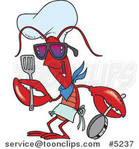 Cartoon Lobster Chef by Toonaday