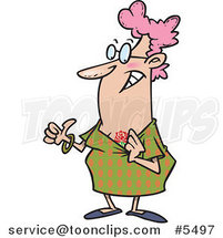 Cartoon Granny Showing Her Rose Tattoo by Toonaday