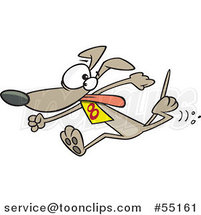 Cartoon Greyhound Dog Racing at the Track by Toonaday