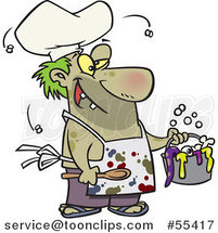Cartoon Stinky Chef Serving a Gross Stew by Toonaday
