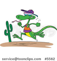 Cartoon Running Lizard by Toonaday