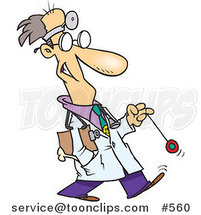 Cartoon Psychiatrist Playing with a Yo Yo by Toonaday