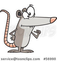 Cartoon Awesome Possum Pointing to Himself by Toonaday