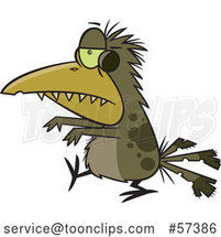 Zombie Cartoon Bird Walking by Toonaday