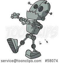 Cartoon Zombie Robot by Toonaday