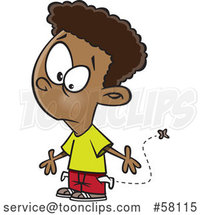 Cartoon Broke Boy with His Pockets Turned out by Toonaday