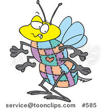 Cartoon Quilted Bee by Toonaday