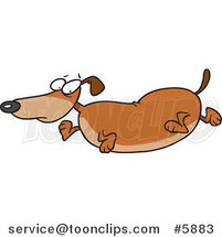 Cartoon Obese Wiener Dog by Toonaday