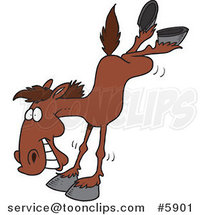 Cartoon Bucking Horse by Toonaday