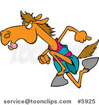 Cartoon Racing Horse by Toonaday