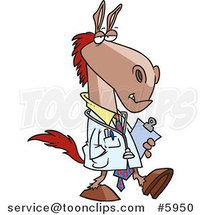 Cartoon Doctor Horse by Toonaday