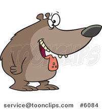 Cartoon Drooling Hungry Bear by Toonaday