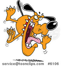 Cartoon Mad Attacking Dog by Toonaday