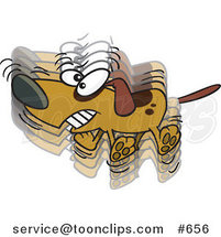 Cartoon Hyper Dog Wagging His Tail by Toonaday