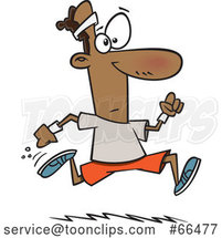 Cartoon Black Guy Running by Toonaday