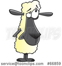 Cartoon Sheepish Sheep by Toonaday