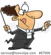 Cartoon White Maestro Music Conductor by Toonaday