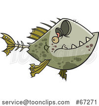 Cartoon Zombie Fish by Toonaday