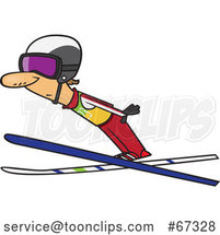 Cartoon White Ski Jumper by Toonaday