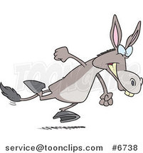 Cartoon Running Donkey by Toonaday