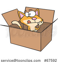 Cartoon Schrodingers Cat in a Box by Toonaday