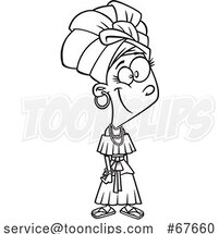 Cartoon Brazilian Girl by Toonaday