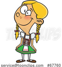 Clipart Cartoon German Girl by Toonaday